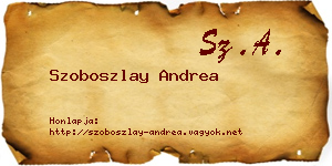 Szoboszlay Andrea névjegykártya